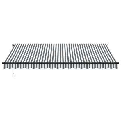 Manual Retractable Awning Anthracite and White 450x350 cm