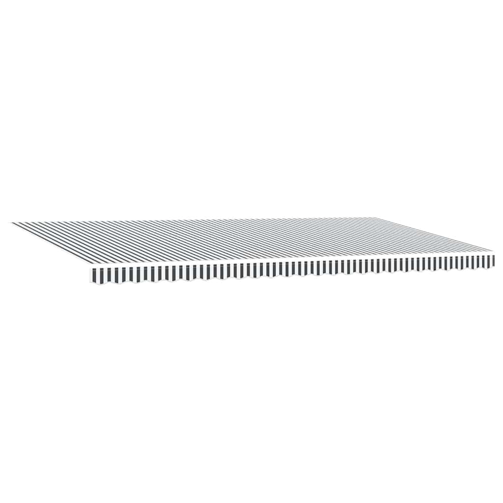 Manual Retractable Awning Anthracite&White 600x300 cm