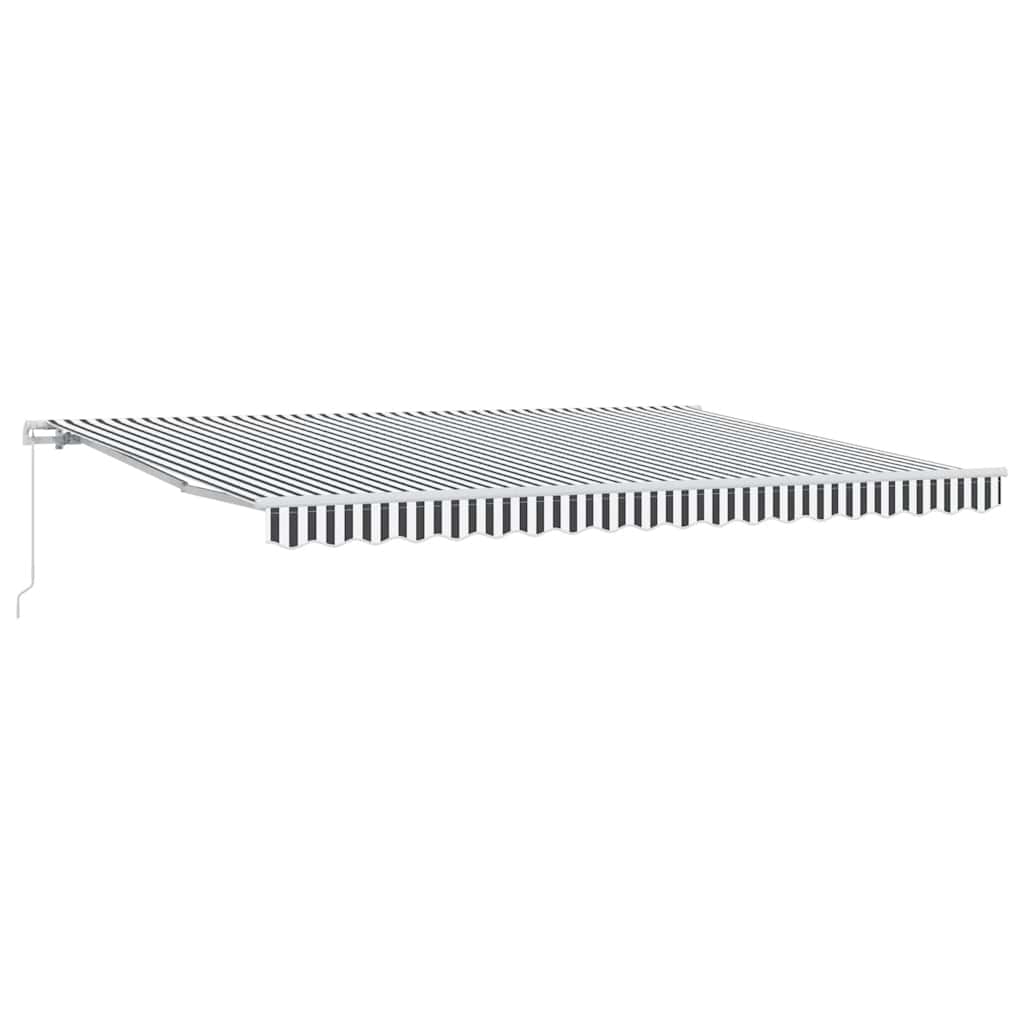 Manual Retractable Awning Anthracite&White 450x300 cm