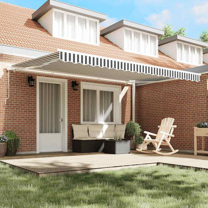 Manual Retractable Awning Anthracite&White 450x300 cm