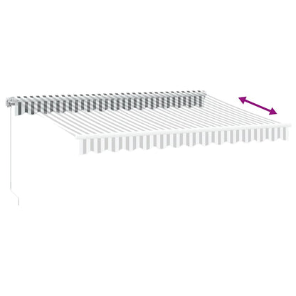 Manual Retractable Awning Anthracite&White 350x250 cm