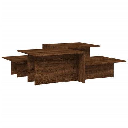 Coffee Tables 2 pcs Brown Oak Engineered Wood