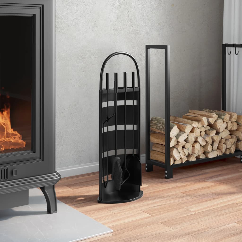 5 Piece Fireplace Tool Set 23x15x66 cm Steel