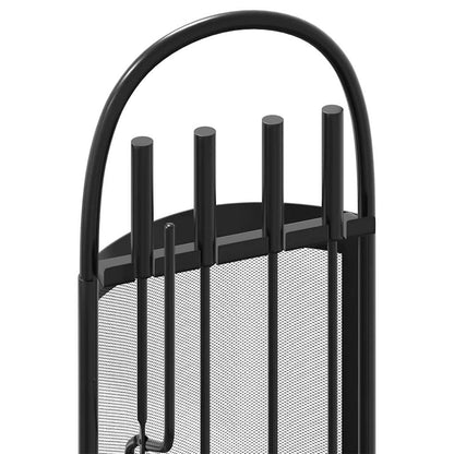 5 Piece Fireplace Tool Set 23x15x66 cm Steel