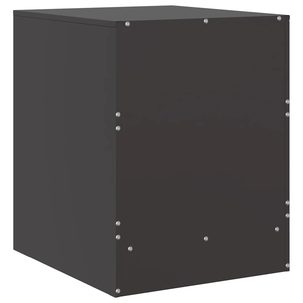 Bedside Cabinets 2 pcs Black 34,5x39x44 cm Steel