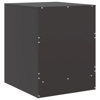 Bedside Cabinets 2 pcs Black 34,5x39x44 cm Steel