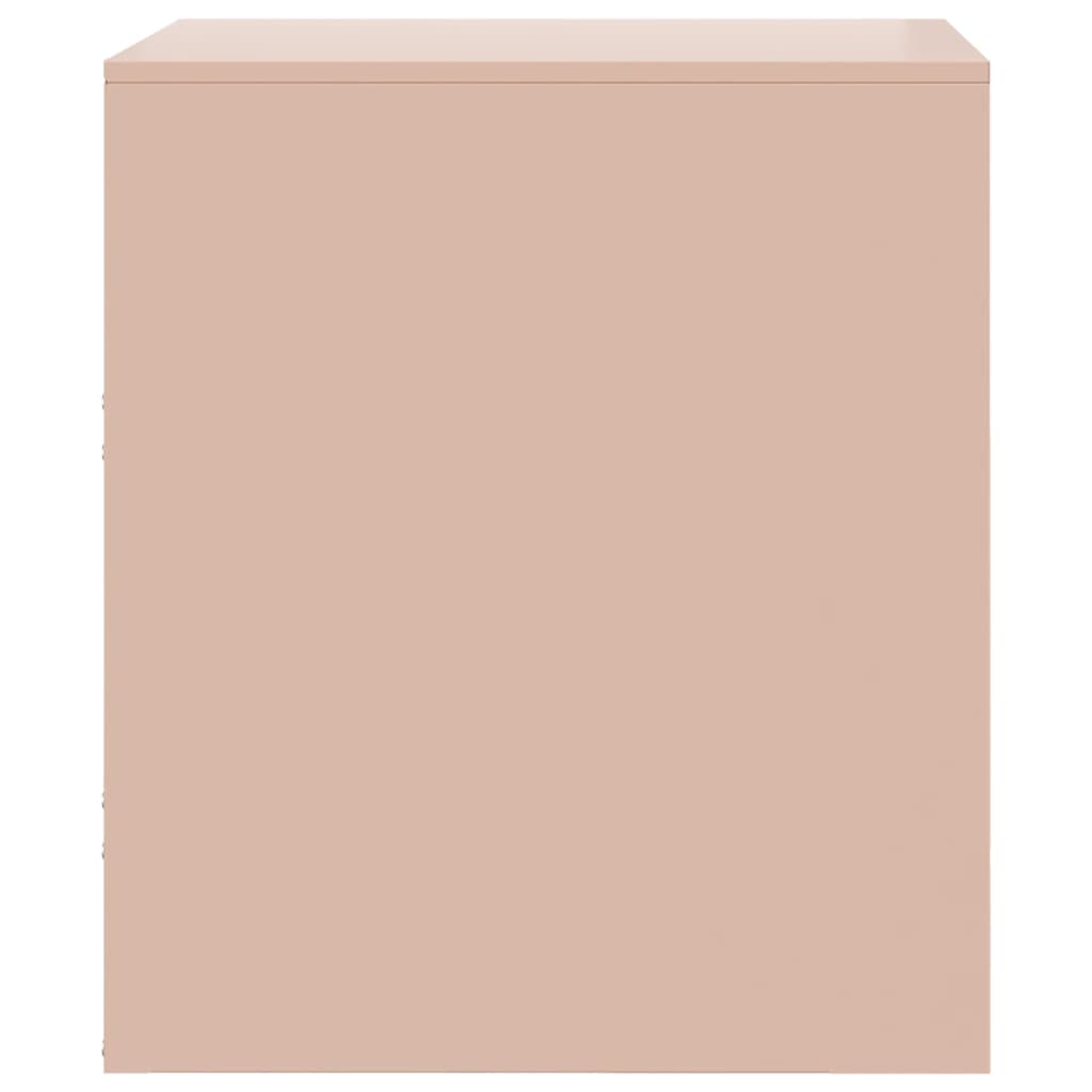 Bedside Cabinets 2 pcs Pink 34,5x39x44 cm Steel