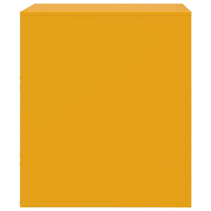 Bedside Cabinets 2 pcs Yellow 34,5x39x44 cm Steel