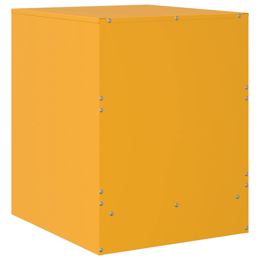 Bedside Cabinets 2 pcs Yellow 34,5x39x44 cm Steel
