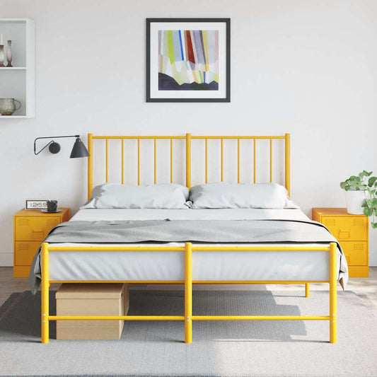 Bedside Cabinets 2 pcs Yellow 34,5x39x44 cm Steel
