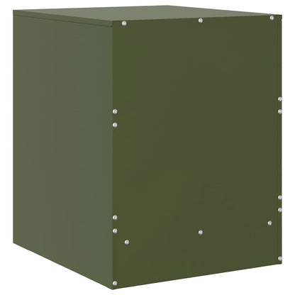 Bedside Cabinets 2 pcs Green 34,5x39x44 cm Steel