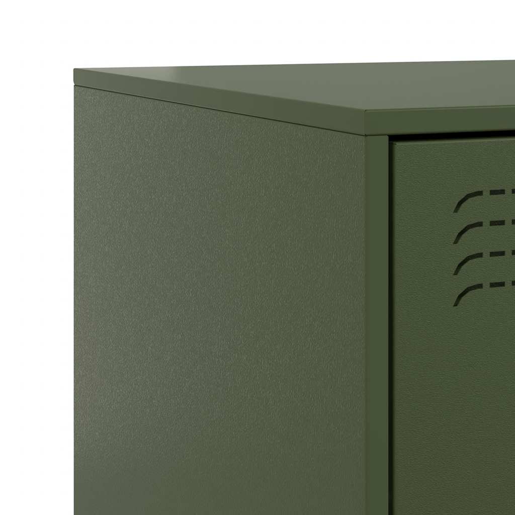 Bedside Cabinets 2 pcs Green 34,5x39x44 cm Steel