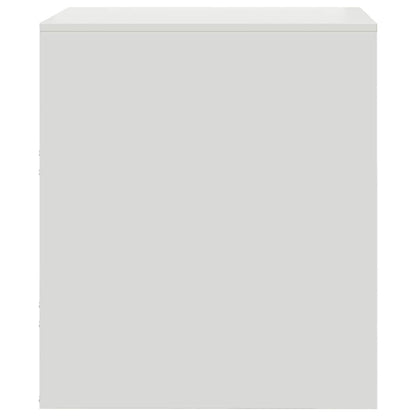Bedside Cabinet White 34.5x39x44 cm Steel