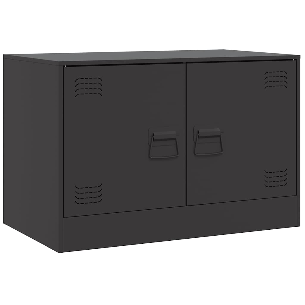 2 Piece TV Cabinet Set Black 67x39x44 cm Steel