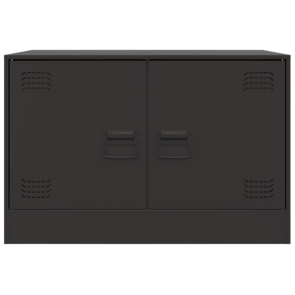 2 Piece TV Cabinet Set Black 67x39x44 cm Steel