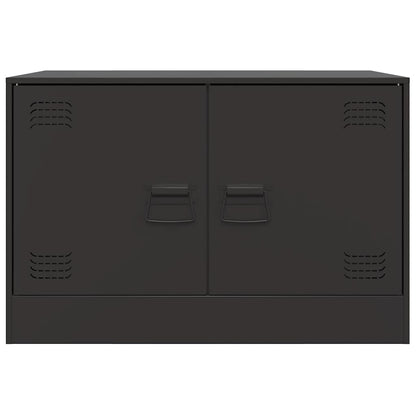 2 Piece TV Cabinet Set Black 67x39x44 cm Steel