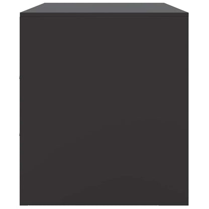 2 Piece TV Cabinet Set Black 67x39x44 cm Steel