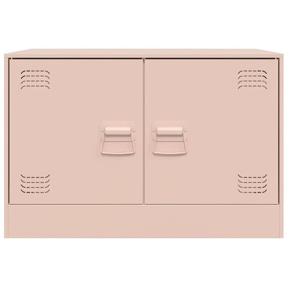 2 Piece TV Cabinet Set Pink 67x39x44 cm Steel