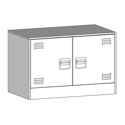 2 Piece TV Cabinet Set Anthracite 67x39x44 cm Steel