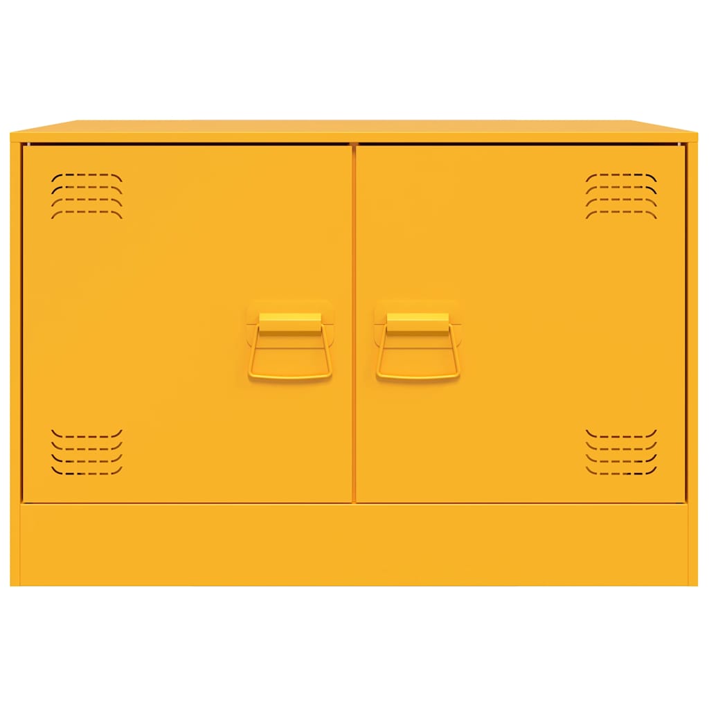 2 Piece TV Cabinet Set Mustard Yellow 67x39x44 cm Steel