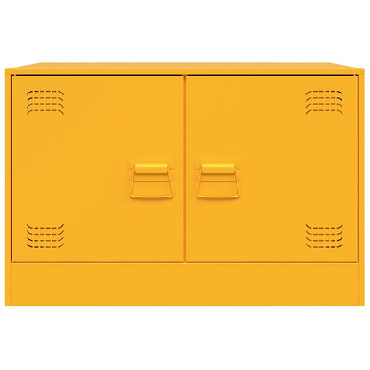 2 Piece TV Cabinet Set Mustard Yellow 67x39x44 cm Steel