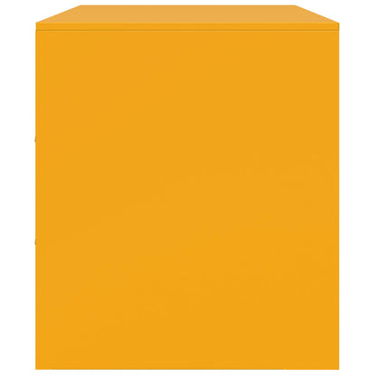 2 Piece TV Cabinet Set Mustard Yellow 67x39x44 cm Steel