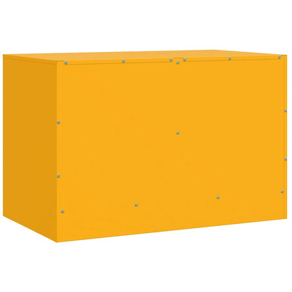 2 Piece TV Cabinet Set Mustard Yellow 67x39x44 cm Steel