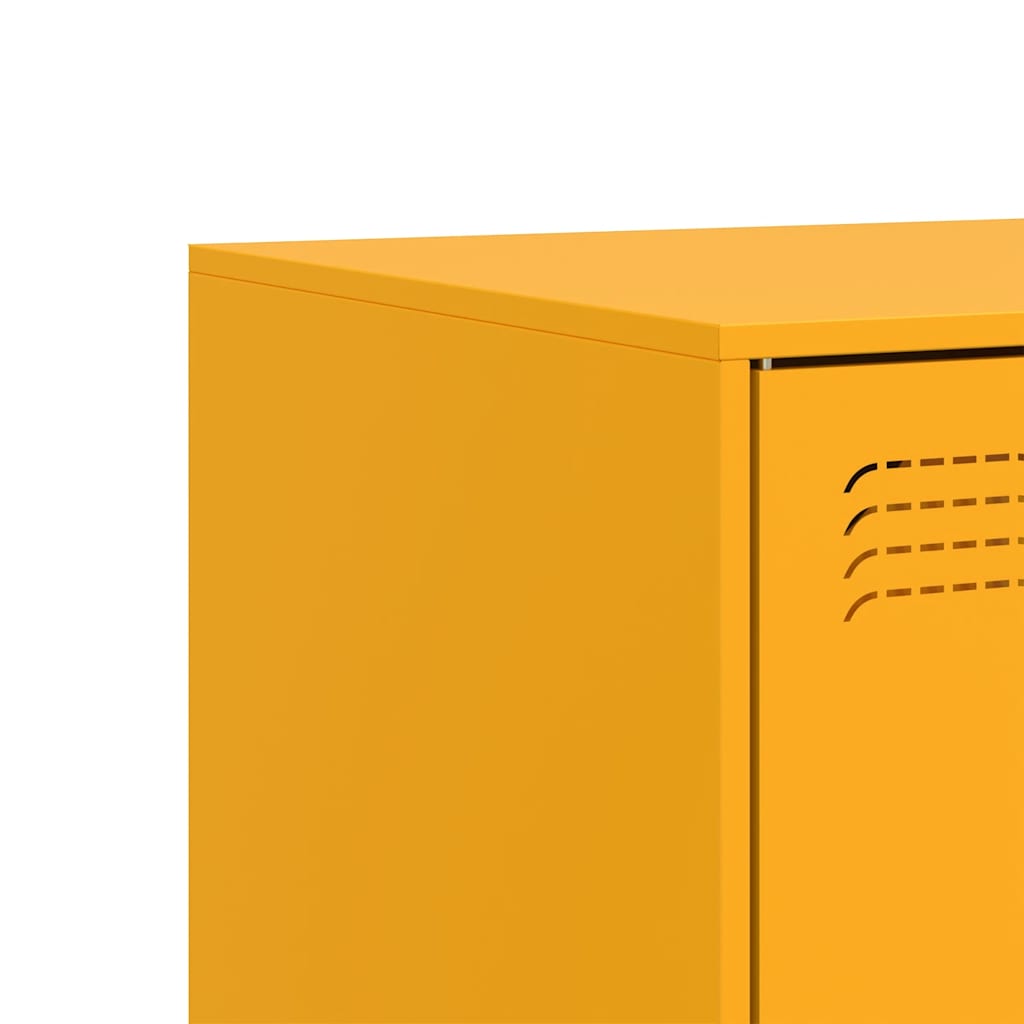 2 Piece TV Cabinet Set Mustard Yellow 67x39x44 cm Steel