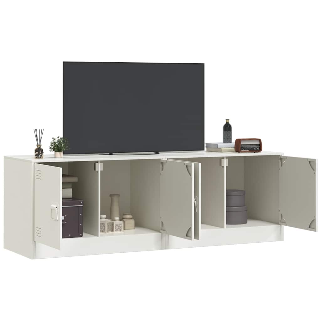 2 Piece TV Cabinet Set White 67x39x44 cm Steel