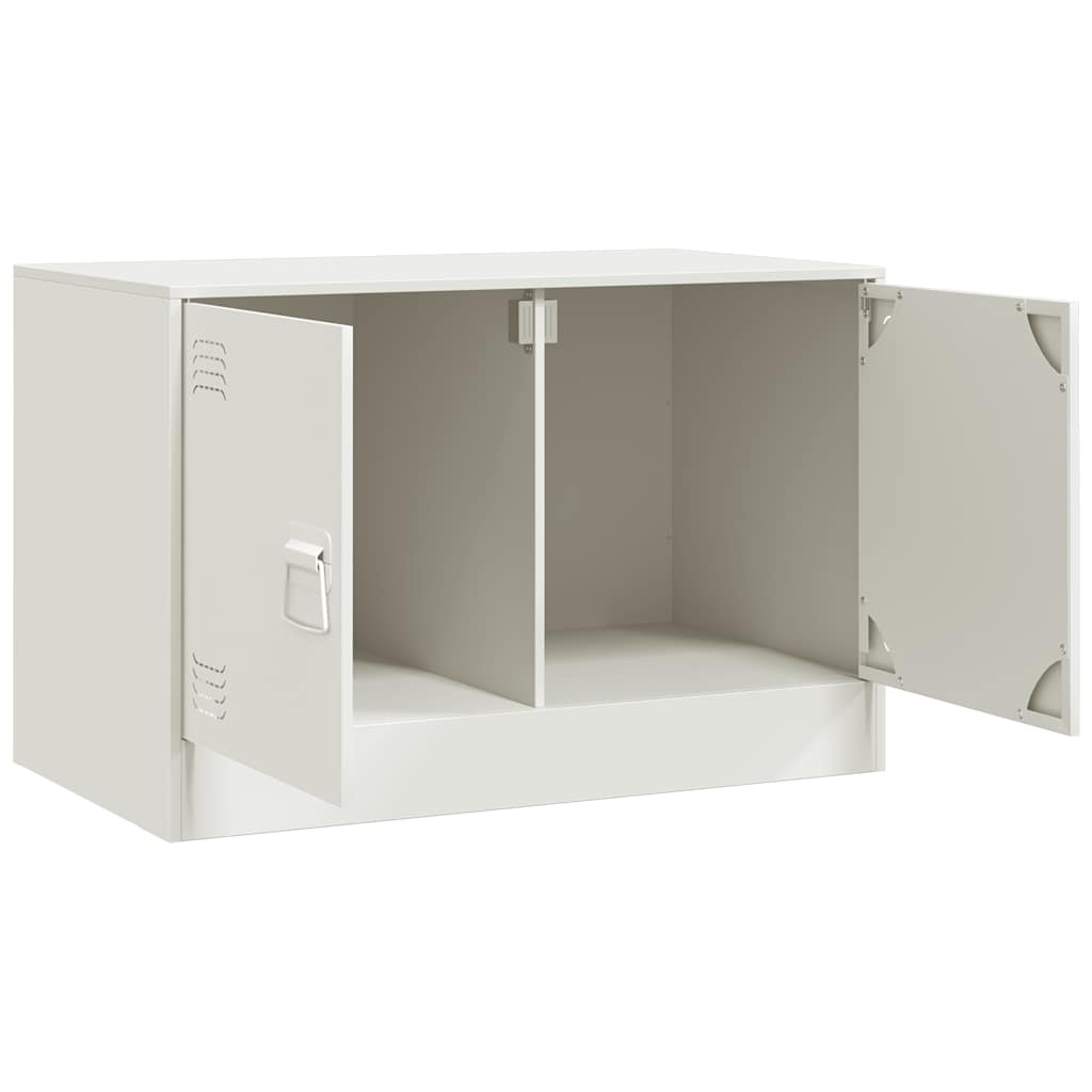 2 Piece TV Cabinet Set White 67x39x44 cm Steel