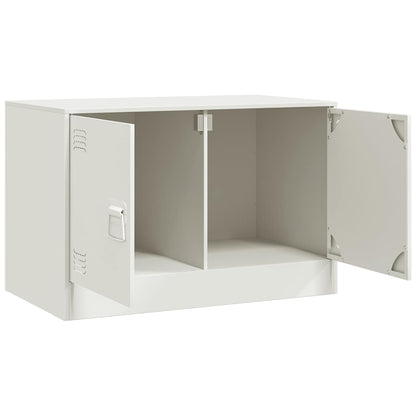 2 Piece TV Cabinet Set White 67x39x44 cm Steel