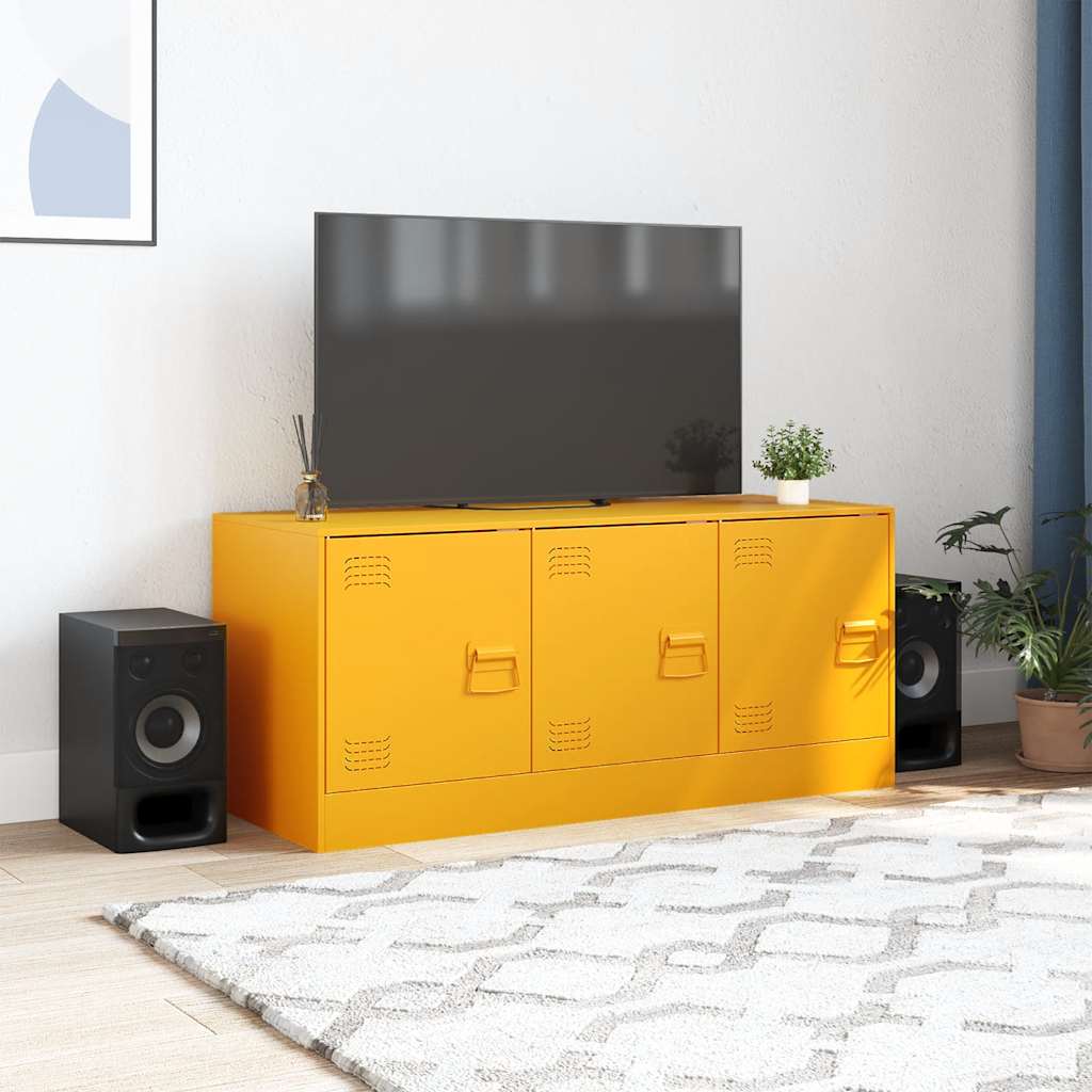 TV Cabinet Mustard Yellow 99x39x44 cm Steel