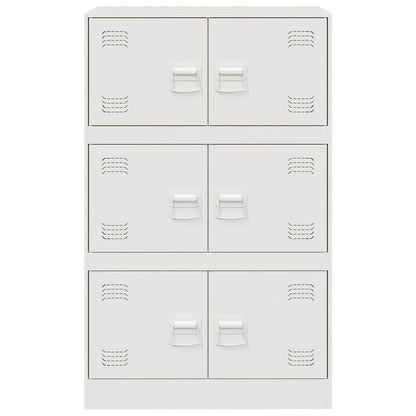 Sideboard White 67x39x107 cm Steel