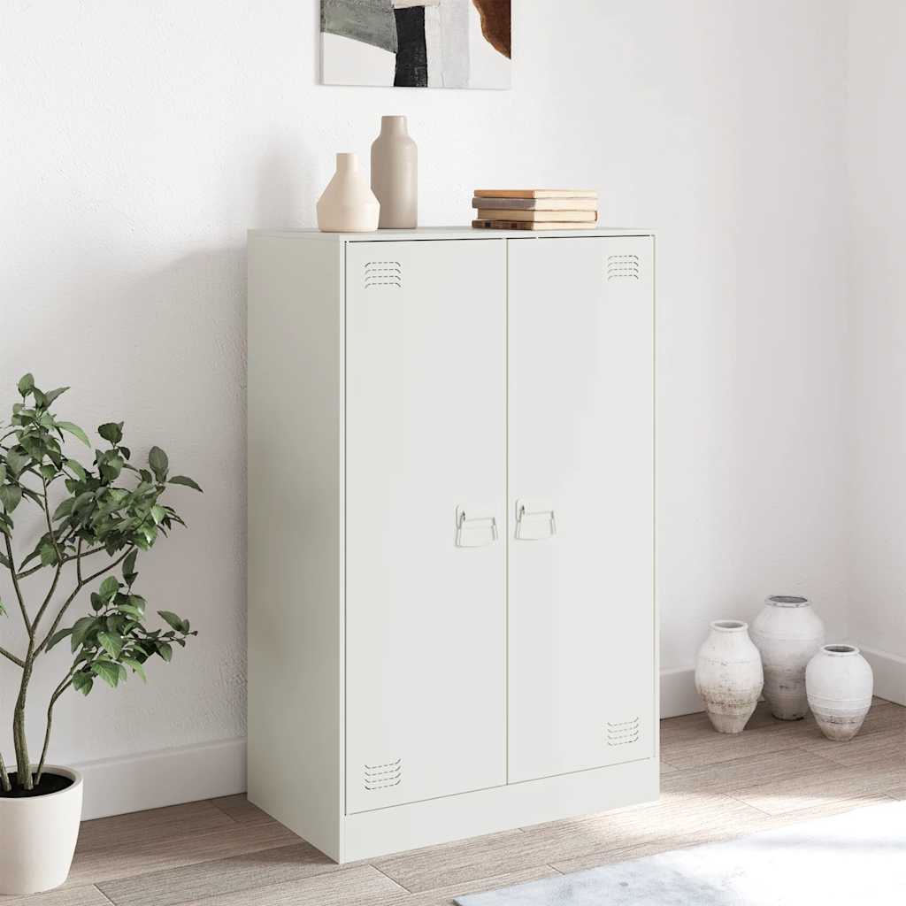 Sideboard White 67x39x107 cm Steel