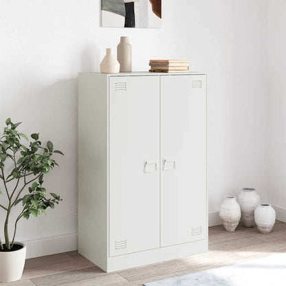 Sideboard White 67x39x107 cm Steel