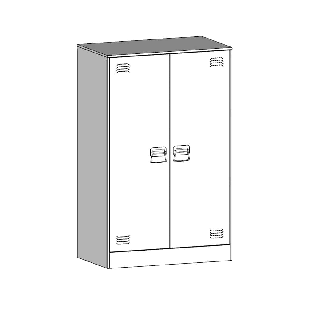 Sideboard White 67x39x107 cm Steel
