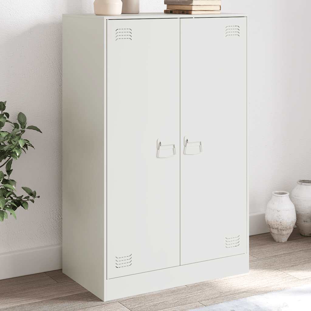 Sideboard White 67x39x107 cm Steel