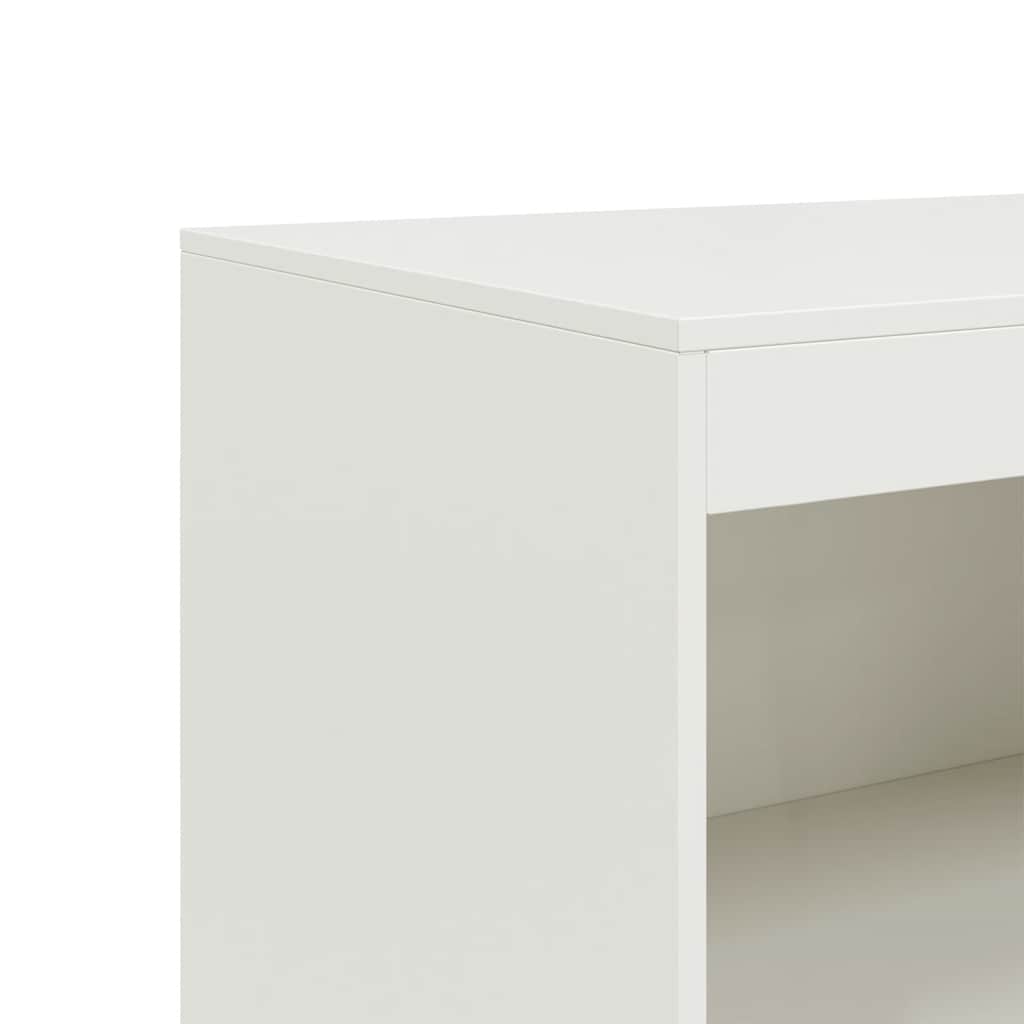Sideboard White 67x39x107 cm Steel