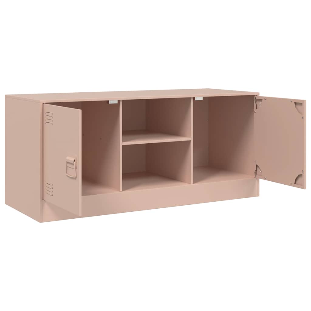 TV Cabinet Pink 99x39x44 cm Steel