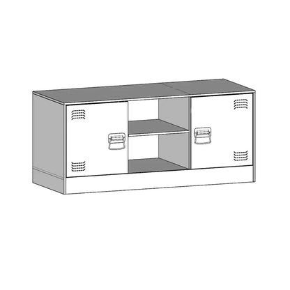 TV Cabinet Pink 99x39x44 cm Steel