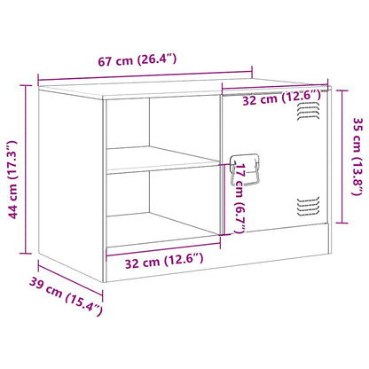 TV Cabinet Black 67x39x44 cm Steel