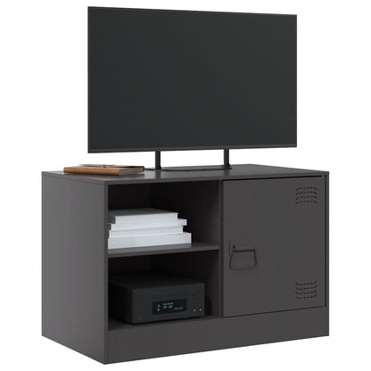 2 Piece TV Cabinet Set Black 67x39x44 cm Steel