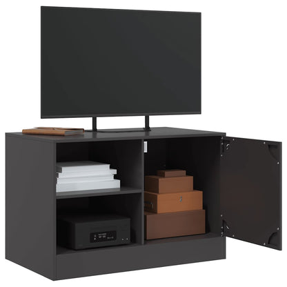 2 Piece TV Cabinet Set Black 67x39x44 cm Steel