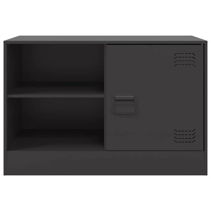 2 Piece TV Cabinet Set Black 67x39x44 cm Steel