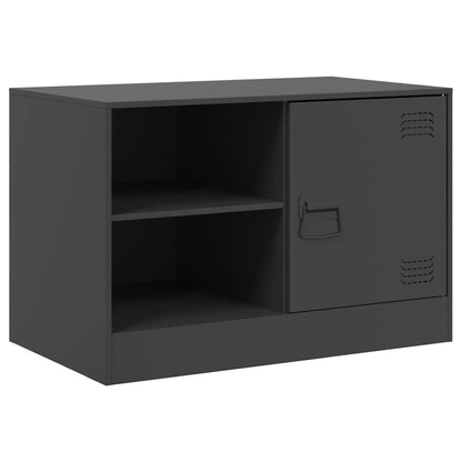2 Piece TV Cabinet Set Black 67x39x44 cm Steel