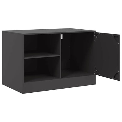 2 Piece TV Cabinet Set Black 67x39x44 cm Steel