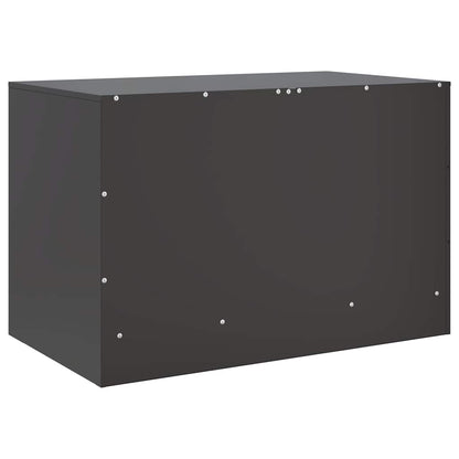 2 Piece TV Cabinet Set Black 67x39x44 cm Steel