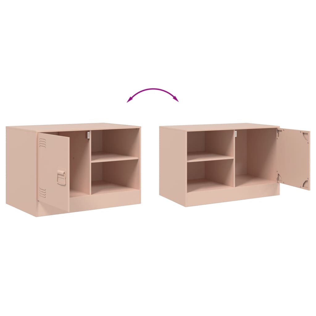 2 Piece TV Cabinet Set Pink 67x39x44 cm Steel