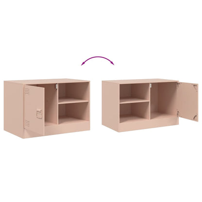 2 Piece TV Cabinet Set Pink 67x39x44 cm Steel