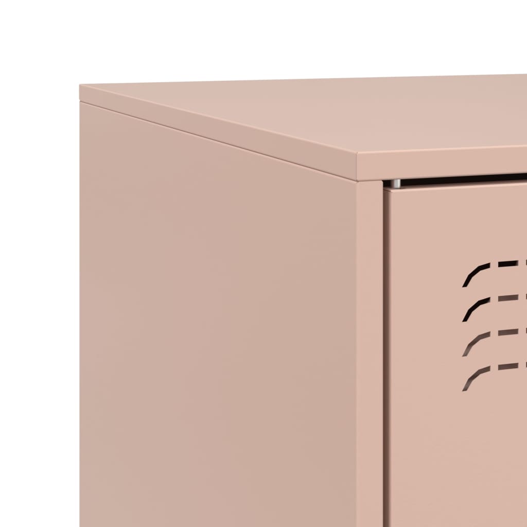 2 Piece TV Cabinet Set Pink 67x39x44 cm Steel
